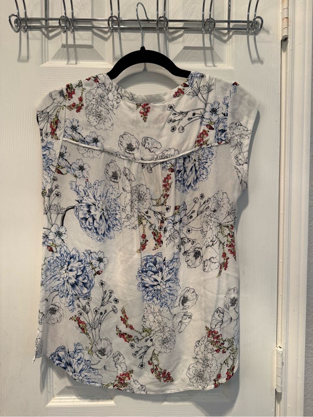 🌸 Daniel Rainn Floral Blouse | Petite Small (PS) | Boho Feminine Top | EUC - Picture 5 of 5